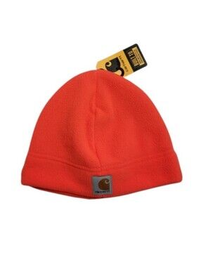 NEW Carhartt Men's Orange Fleece Beanie